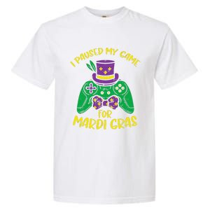 Gamer Paused My Game Mardi Gras Gaming Garment-Dyed Heavyweight T-Shirt