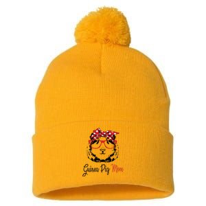 Guinea Pig Mom Pom Pom 12in Knit Beanie