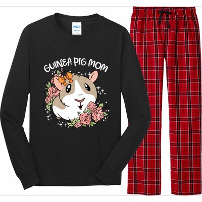 Guinea Pig Mom Cute And Funny Gift For Pet Animal Lovers Mommy Mama Mothers Long Sleeve Pajama Set