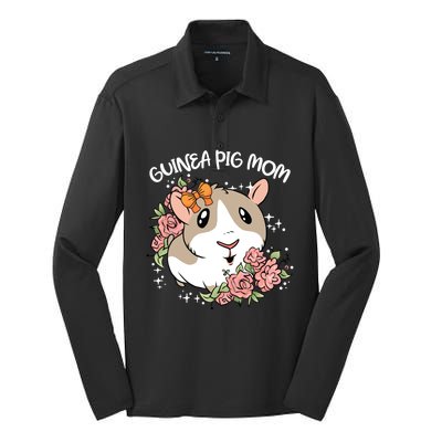 Guinea Pig Mom Cute And Funny Gift For Pet Animal Lovers Mommy Mama Mothers Silk Touch Performance Long Sleeve Polo