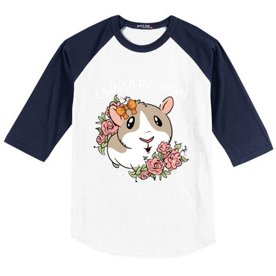 Guinea Pig Mom Cute And Funny Gift For Pet Animal Lovers Mommy Mama Mothers Baseball Sleeve Shirt