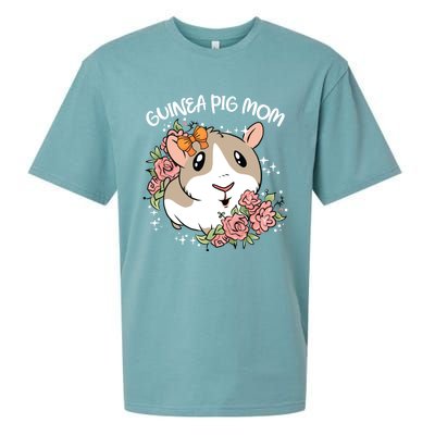 Guinea Pig Mom Cute And Funny Gift For Pet Animal Lovers Mommy Mama Mothers Sueded Cloud Jersey T-Shirt