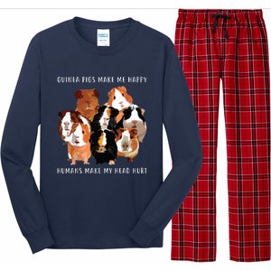 Guinea Pigs Make Me Happy Humans Make My Head Hurt Long Sleeve Pajama Set