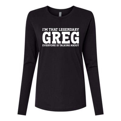 Greg Personal Name First Name Funny Greg Womens Cotton Relaxed Long Sleeve T-Shirt