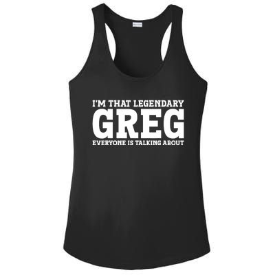 Greg Personal Name First Name Funny Greg Ladies PosiCharge Competitor Racerback Tank