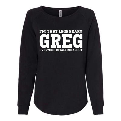 Greg Personal Name First Name Funny Greg Womens California Wash Sweatshirt