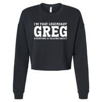 Greg Personal Name First Name Funny Greg Cropped Pullover Crew