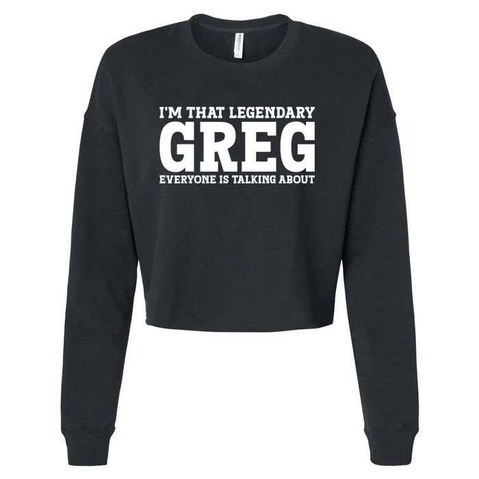 Greg Personal Name First Name Funny Greg Cropped Pullover Crew