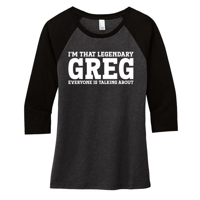 Greg Personal Name First Name Funny Greg Women's Tri-Blend 3/4-Sleeve Raglan Shirt