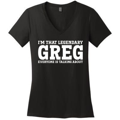 Greg Personal Name First Name Funny Greg Women's V-Neck T-Shirt