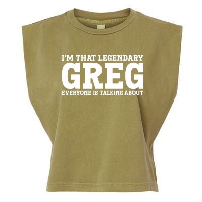 Greg Personal Name First Name Funny Greg Garment-Dyed Women's Muscle Tee