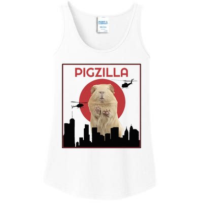 Guinea Pig Novelty Pigzilla Ladies Essential Tank