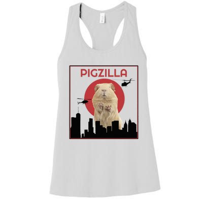 Guinea Pig Novelty Pigzilla Women's Racerback Tank