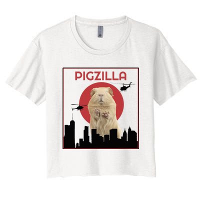 Guinea Pig Novelty Pigzilla Women's Crop Top Tee