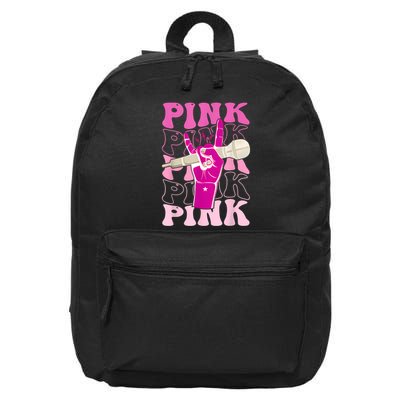 Groovy Personalized Name Retro 16 in Basic Backpack
