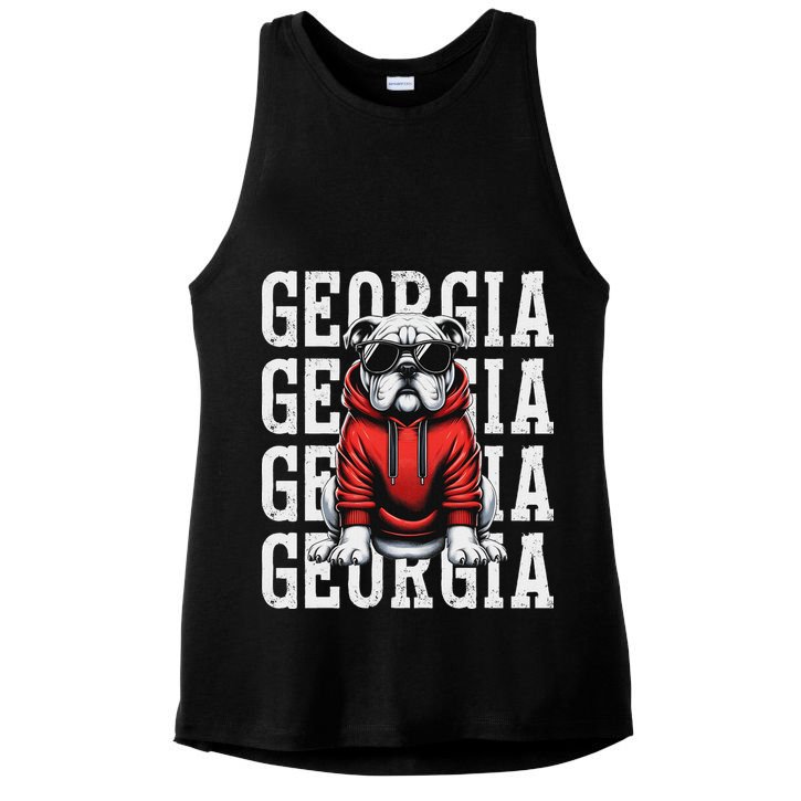 Georgia Personalized Name Ladies PosiCharge Tri-Blend Wicking Tank