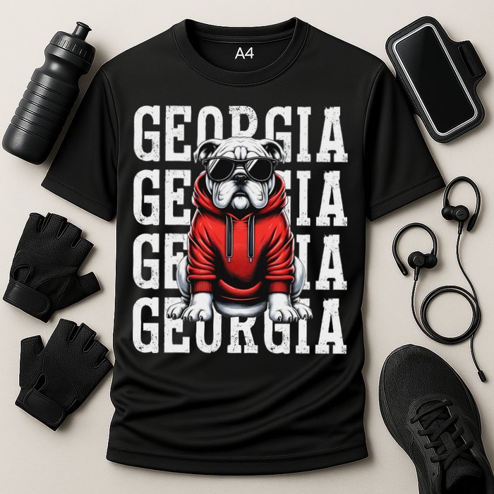 Georgia Personalized Name Cooling Performance Crew T-Shirt