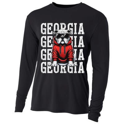 Georgia Personalized Name Cooling Performance Long Sleeve Crew
