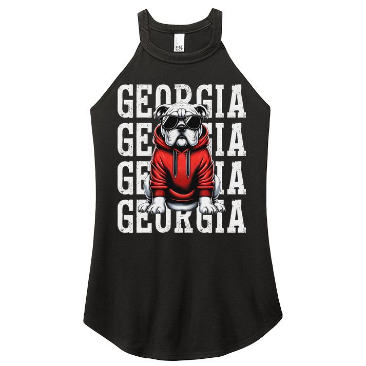 Georgia Personalized Name Women's Perfect Tri Rocker Tank