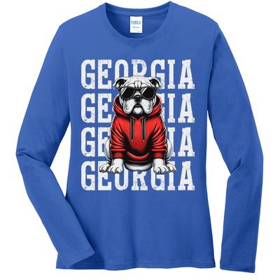 Georgia Personalized Name Ladies Long Sleeve Shirt