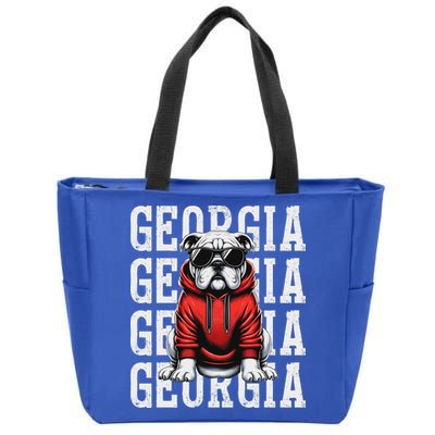 Georgia Personalized Name Zip Tote Bag