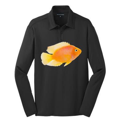 GoldFish Pet Novel Design For Aquarium Nature Lover Silk Touch Performance Long Sleeve Polo