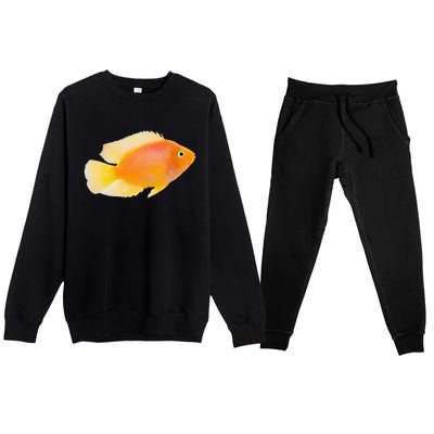 GoldFish Pet Novel Design For Aquarium Nature Lover Premium Crewneck Sweatsuit Set