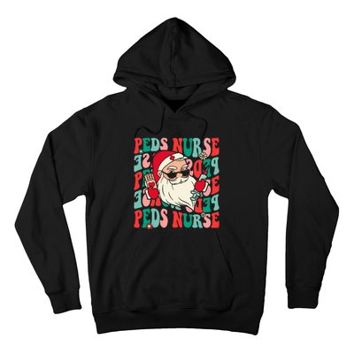 Groovy Peds Nurse Funny Christmas Pediatric Nurse Hoodie