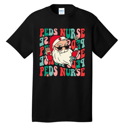 Groovy Peds Nurse Funny Christmas Pediatric Nurse Tall T-Shirt