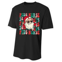 Groovy Peds Nurse Funny Christmas Pediatric Nurse Performance Sprint T-Shirt