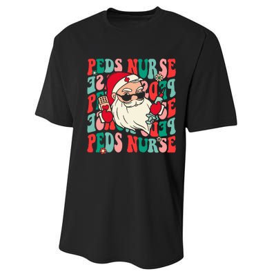 Groovy Peds Nurse Funny Christmas Pediatric Nurse Performance Sprint T-Shirt