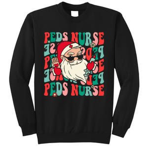 Groovy Peds Nurse Funny Christmas Pediatric Nurse Tall Sweatshirt