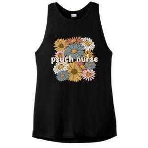 Groovy Psych Nurse Flowers Psychiatric Nursing Cute Gift Ladies PosiCharge Tri-Blend Wicking Tank