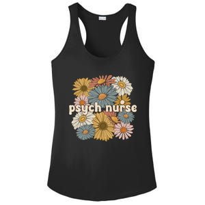 Groovy Psych Nurse Flowers Psychiatric Nursing Cute Gift Ladies PosiCharge Competitor Racerback Tank