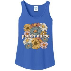 Groovy Psych Nurse Flowers Psychiatric Nursing Cute Gift Ladies Essential Tank