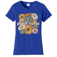 Groovy Psych Nurse Flowers Psychiatric Nursing Cute Gift Women's T-Shirt