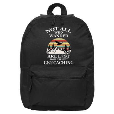 Geocaching Product Not All Who Wander Are Lost Geocacher 16 in Basic Backpack