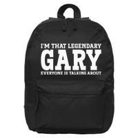 Gary Personal Name Funny Gary 16 in Basic Backpack