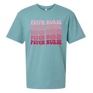 Groovy Psych Nurse Psychiatric Nursing Week Tal Health Cute Gift Sueded Cloud Jersey T-Shirt