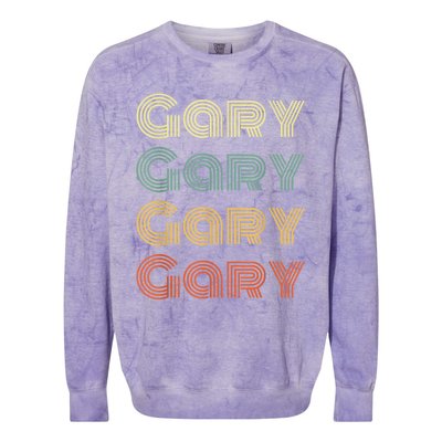 GARY Personalized Name Retro Vintage Gifts For GARY Colorblast Crewneck Sweatshirt