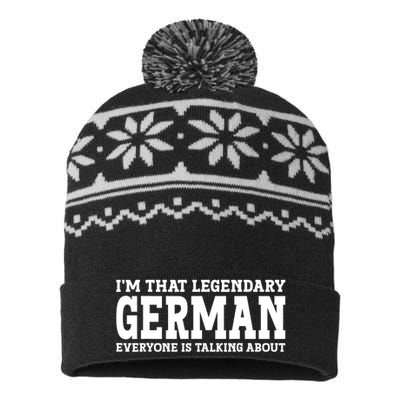 German Personal Name First Name Funny German USA-Made Snowflake Beanie