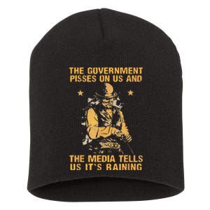 Government Pisses On Us And The Media Tell Us ItS Raining Short Acrylic Beanie