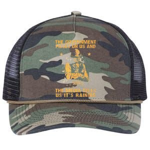 Government Pisses On Us And The Media Tell Us ItS Raining Retro Rope Trucker Hat Cap