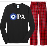 Greek Pride Opa Evil Eye Long Sleeve Pajama Set