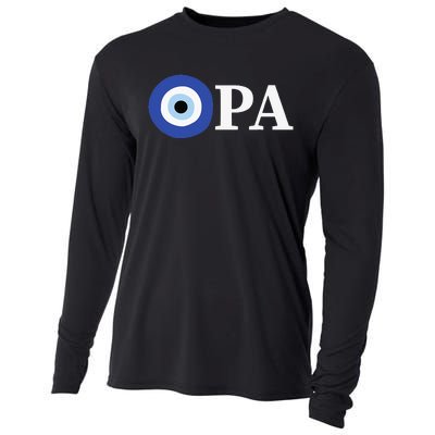 Greek Pride Opa Evil Eye Cooling Performance Long Sleeve Crew