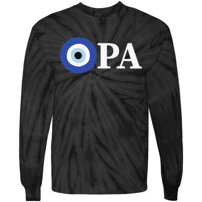 Greek Pride Opa Evil Eye Tie-Dye Long Sleeve Shirt