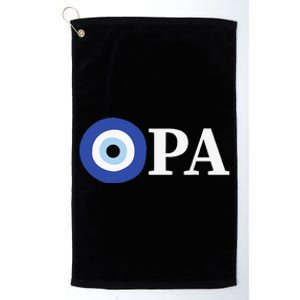 Greek Pride Opa Evil Eye Platinum Collection Golf Towel