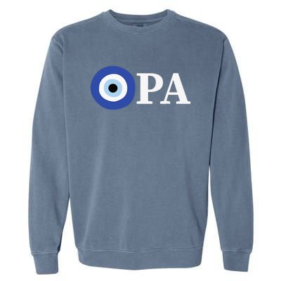 Greek Pride Opa Evil Eye Garment-Dyed Sweatshirt