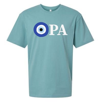 Greek Pride Opa Evil Eye Sueded Cloud Jersey T-Shirt