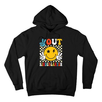 Groovy Peace Out Kindergarten Graduation Last Day Of School Hoodie